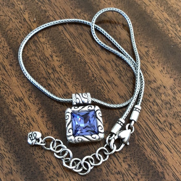 RETIRED BRIGHTON REGINA AMETHYST PENDENT NECKLACE - Picture 9 of 12